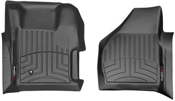 Коврики Weathertech Black для Ford Super Duty (all cabs)(mkII)(with 4x4 shifter)(1 row) 2008-2010 automatic - Фото 1