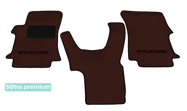 Двошарові килимки Sotra Premium Chocolate для Hyundai H-1 (mkII)(1 ряд) 2007→ - Фото 1