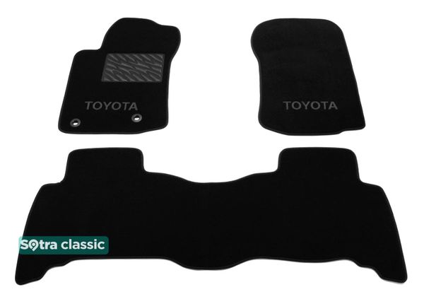 Двошарові килимки Sotra Classic Black для Toyota Land Cruiser Prado (J150)(1-2 ряд) 2009→ - Фото 1