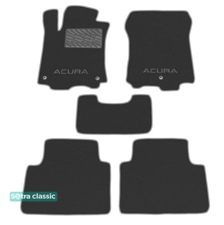 Двошарові килимки Sotra Classic Grey для Acura TLX (mkI) 2014-2020 - Фото 1