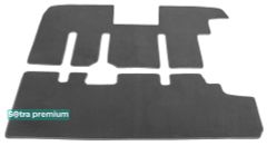 Двошарові килимки Sotra Premium Grey для Renault Trafic (mkII)(з пічкою на 2 ряді)(2-3 ряд) 2001-2014