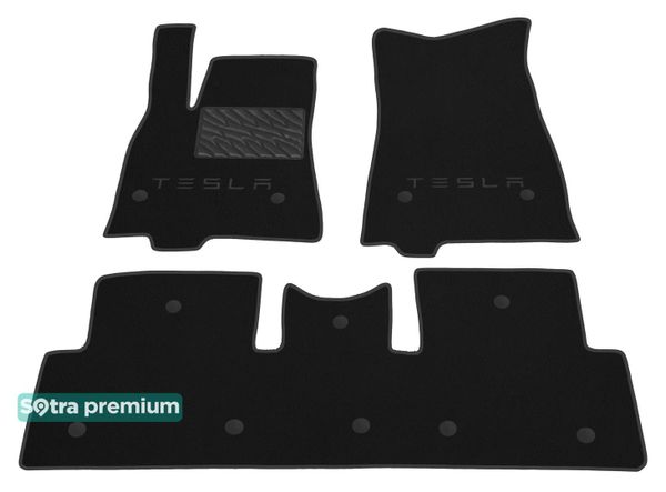Двошарові килимки Sotra Premium Graphite для Tesla Model 3 (mkI) 2017→ - Фото 1