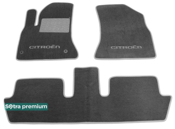 Двошарові килимки Sotra Premium Grey для Citroen C4 Picasso (mkI)(1-2 ряд) 2006-2013 - Фото 1