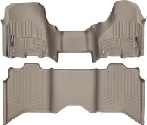 Коврики Weathertech Beige для Dodge Ram (crew cab)(mkIV)(4 fixing hooks)(no 4x4 shifter)(with Armrest Console) 2012-2018 - Фото 1