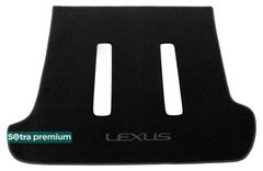 Двошарові килимки Sotra Premium Black для Lexus GX (mkI)(J120)(з отворами під 3 ряд)(багажник) 2002-2009