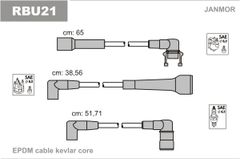 Дроти запалювання Janmor RBU21 для Renault 21 1.7 (F3N 722 / F3N 723 / F3N 726) / Trafic 1.7 (F1N 722) - Фото 1