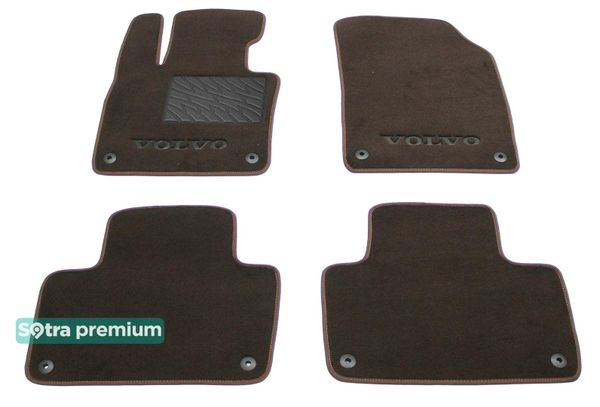 Двошарові килимки Sotra Premium Chocolate для Volvo XC90 (mkII)(1-2 ряд) 2015-2022 - Фото 1