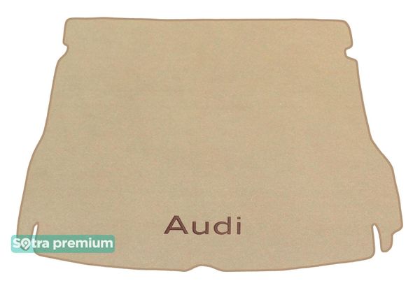 Двухслойные коврики Sotra Premium Beige для Audi Q5/SQ5 (mkI)(с вырезами под крепления)(багажник) 2008-2016 - Фото 1