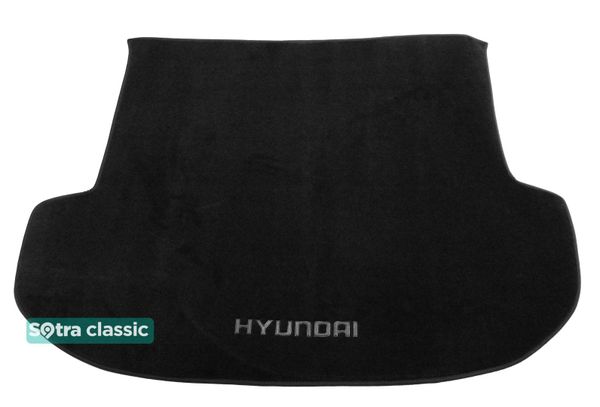 Двошарові килимки Sotra Classic Black для Hyundai Santa Fe (mkIV)(багажник) 2018-2020 - Фото 1