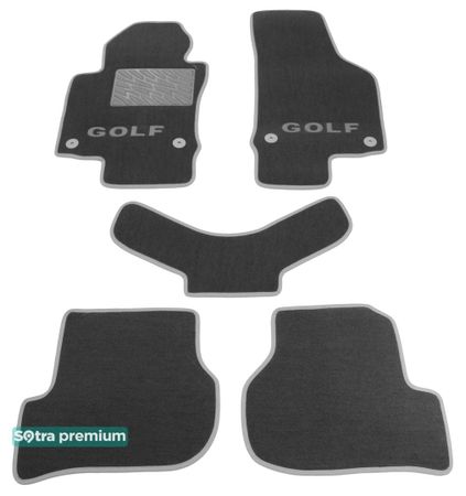 Двошарові килимки Sotra Premium Grey для Volkswagen Golf (mkVI) 2008-2012 / Scirocco (mkIII) 2009-2017 - Фото 1