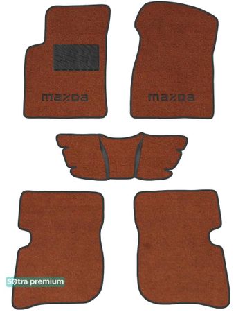 Двошарові килимки Sotra Premium Terracotta для Mazda MX-3 (mkI) 1991-1998 - Фото 1