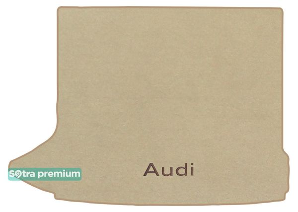 Двошарові килимки Sotra Premium Beige для Audi Q3/RS Q3 (mkI)(верхній рівень)(без сітки)(багажник) 2011-2018 - Фото 1