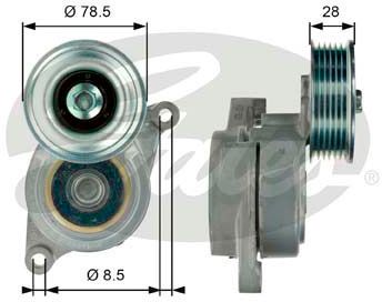 Ролик натяжний Gates T39103 (7808-21503) для Mazda 3 - Фото 1