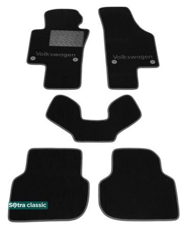 Двухслойные коврики Sotra Classic Black для Volkswagen Jetta (mkVI)(A6) 2010-2018 - Фото 1