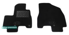Двошарові килимки Sotra Premium Black для Kia Carnival (mkIII)(1 ряд) 2014-2021 - Фото 1