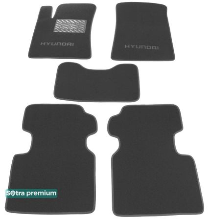 Двошарові килимки Sotra Premium Grey для Hyundai Grandeur (mkIV) 2005-2010 - Фото 1