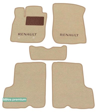 Двошарові килимки Sotra Premium Beige для Renault Duster (mkI) 2009-2013 - Фото 1