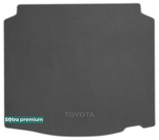 Двошарові килимки Sotra Premium Grey для Toyota Corolla Cross (mkI)(нижній рівень)(багажник) 2020→ - Фото 1