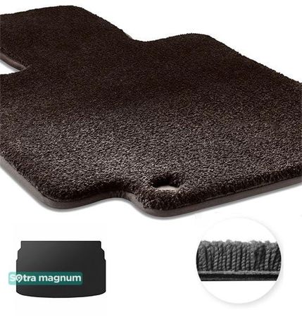 Двошарові килимки Sotra Magnum Black для Volkswagen T-Cross (mkI)(нижній рівень)(багажник) 2019→ - Фото 1