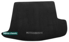 Двухслойные коврики Sotra Classic Black для Mitsubishi Outlander (mkIII)(с сабвуфером)(багажник) 2012-2021