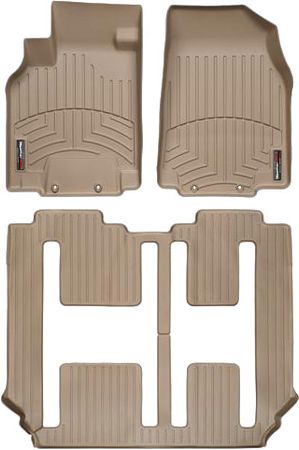 Коврики Weathertech Beige для Mazda CX-9 (mkI)(1-2-3 row) 2007-2015 - Фото 1