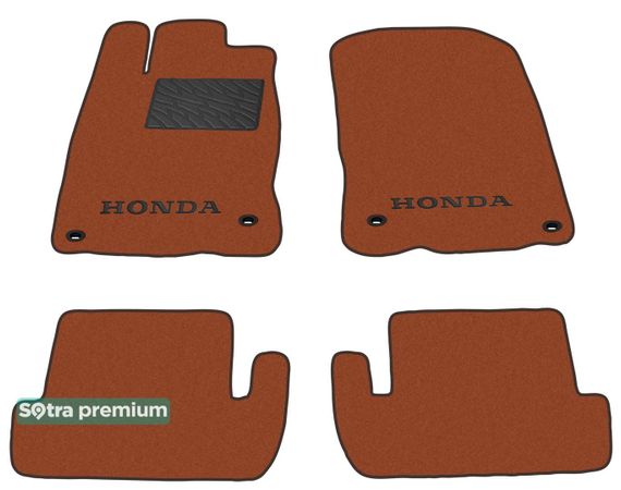 Двошарові килимки Sotra Premium Terracotta для Honda CR-Z (mkI) 2010-2016 - Фото 1