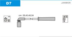 Дроти запалювання Janmor D7G для Daewoo Lanos 1.6 16V / Nubira 1.6 16V