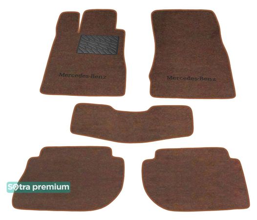 Двошарові килимки Sotra Premium Chocolate для Mercedes-Benz CL-Class (C215) 1999-2006 - Фото 1
