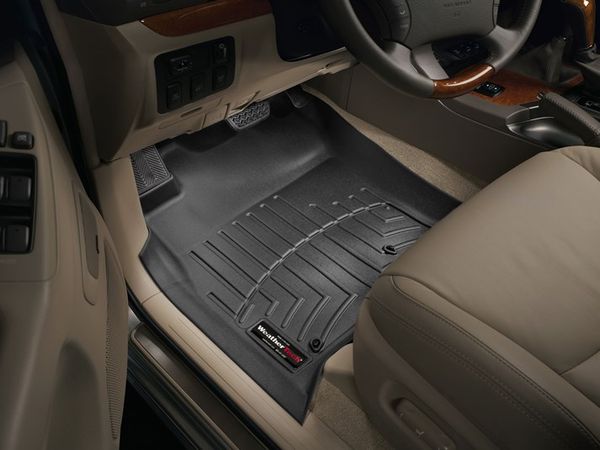 Коврики Weathertech Black для Toyota Land Cruiser Prado (J120); Lexus GX (mkI)(with rear entertainment system)(1 row) 2002-2009 - Фото 2