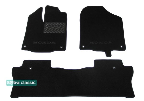 Двошарові килимки Sotra Classic Black для Honda Pilot (mkIII) 2016→ - Фото 1