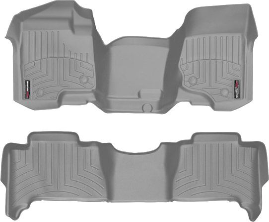 Коврики Weathertech Grey для Chevrolet Tahoe (hybrid)(mkIII)(1-2 row)(1 row bench seats) 2007-2014 - Фото 1