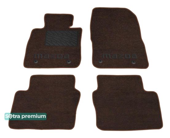 Двухслойные коврики Sotra Premium Chocolate для Mazda CX-3 (mkI) 2015-2022 - Фото 1