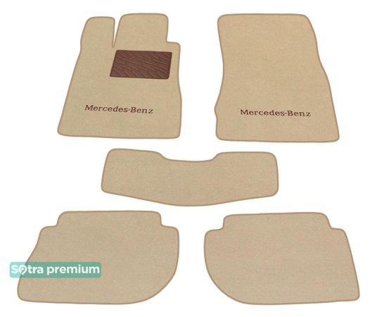 Двошарові килимки Sotra Premium Beige для Mercedes-Benz CL-Class (C215) 1999-2006 - Фото 1