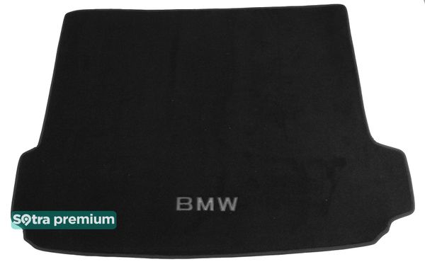 Двухслойные коврики Sotra Premium Black для BMW X3 (F25)(без органайзера справа)(багажник) 2010-2017 - Фото 1