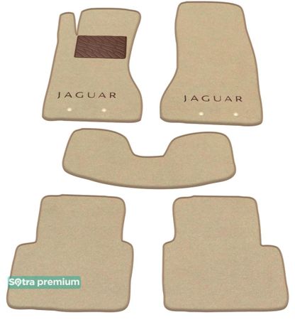Двошарові килимки Sotra Premium Beige для Jaguar S-Type (mkI)(X200) 1999-2002 - Фото 1