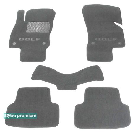 Двошарові килимки Sotra Premium Grey для Volkswagen Golf (mkVII-mkVIII) 2012→ - Фото 1