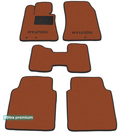 Двошарові килимки Sotra Premium Terracotta для Hyundai Equus (mkII) 2009-2012 - Фото 1