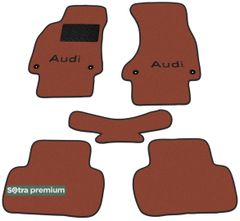 Двошарові килимки Sotra Premium Terracotta для Audi A4/S4/RS4 (mkIV)(B8) 2008-2016