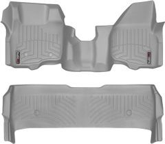 Коврики Weathertech Grey для Ford Super Duty (double cab)(mkIII)(no 4x4 shifter)(1 row - 1pc.)(no dead pedal) 2011-2012 automatic