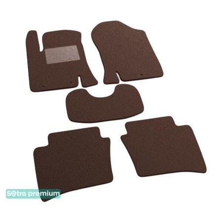 Двошарові килимки Sotra Premium Chocolate для Hyundai i20 (mkI) 2008-2014 - Фото 1