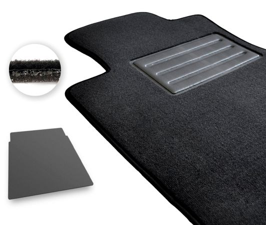 Двошарові килимки Optimal для Porsche Panamera (mkI)(не гібрид)(с сетами в нишах)(багажник) 2009-2016 - Фото 1