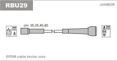 Дроти запалювання Janmor RBU29 для Renault 21 2.0 Turbo (J7R 756) / Espace 2.0 (F3R 728-9 / F3R 742) - Фото 1