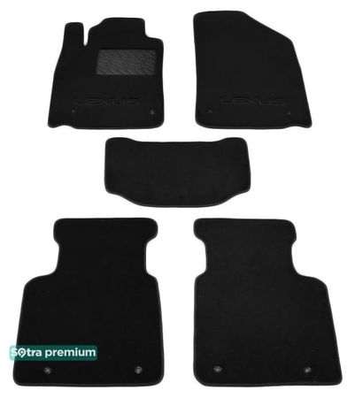 Двошарові килимки Sotra Premium Black для Lexus ES (mkV) 2006-2012 - Фото 1