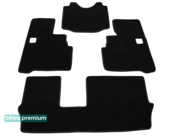 Двошарові килимки Sotra Premium Black для Mitsubishi Grandis (mkI)(7 місць)(2-3 ряд) 2003-2011 - Фото 1