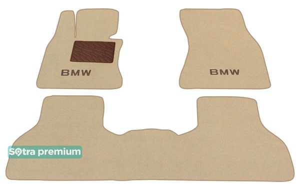 Двошарові килимки Sotra Premium Beige для BMW X5 (F15; F85) / X6 (F16; F86) 2014-2019 - Фото 1