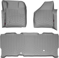 Коврики Weathertech Grey для Ford Super Duty (extended cab)(mkII)(no 4x4 shifter)(1 row - 2pcs.) 2008-2010 automatic