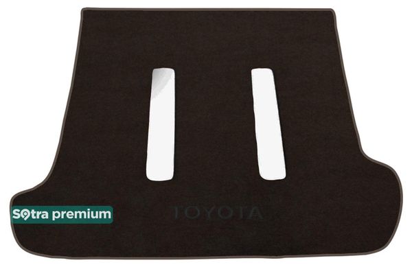 Двошарові килимки Sotra Premium Chocolate для Toyota Land Cruiser Prado (J120)(з вирізами під 3 ряд)(багажник) 2002-2009 - Фото 1