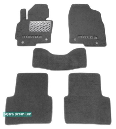 Двошарові килимки Sotra Premium Grey для Mazda CX-5 (mkI) 2012-2017 (EU) - Фото 1
