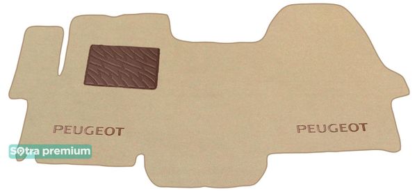 Двошарові килимки Sotra Premium Beige для Peugeot Boxer (mkII)(1 ряд) 2006→ - Фото 1