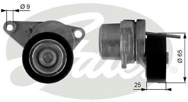 Ролик натяжний Gates T38313 (7808-21213) для Citroen C-Elysee, C2, C3, C4; Peugeot 1007, 207, 301, 307, 308 - Фото 1